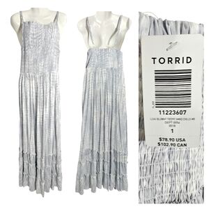 Torrid Light Gray Maxi Dress